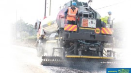 Colas East Africa Ltd - Computerized bitumen sprayer for efficiency and quality work.