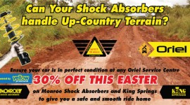 Oriel Limited - Get a Big Discount This Easter For Any Purchase Of Monroe Shock Absorbers 
