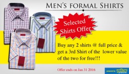 Lord's Limited - Selected Men’s formal Shirts offer!!!