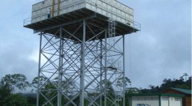 Insta-Pumps Engineering Ltd  - Structural steel water tank tower in Kenya