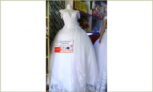 Modern Wedding Bells Ltd - Off Shoulder Low Waist Ball Gown in Nairobi, Kenya