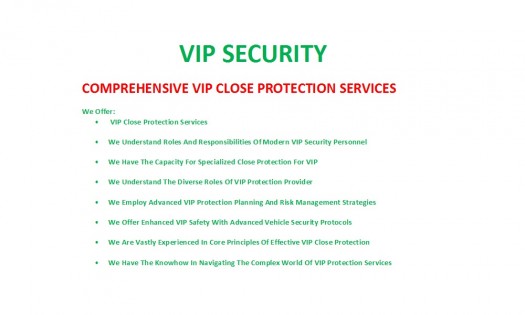 Radar Limited - Comprehensive VIP Close Protection Services Available